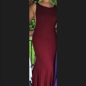 Tiffany Designs Dresses - Maroon mermaid style prom dress Tiffany Designs Dresses - Maroon mermaid style prom dress